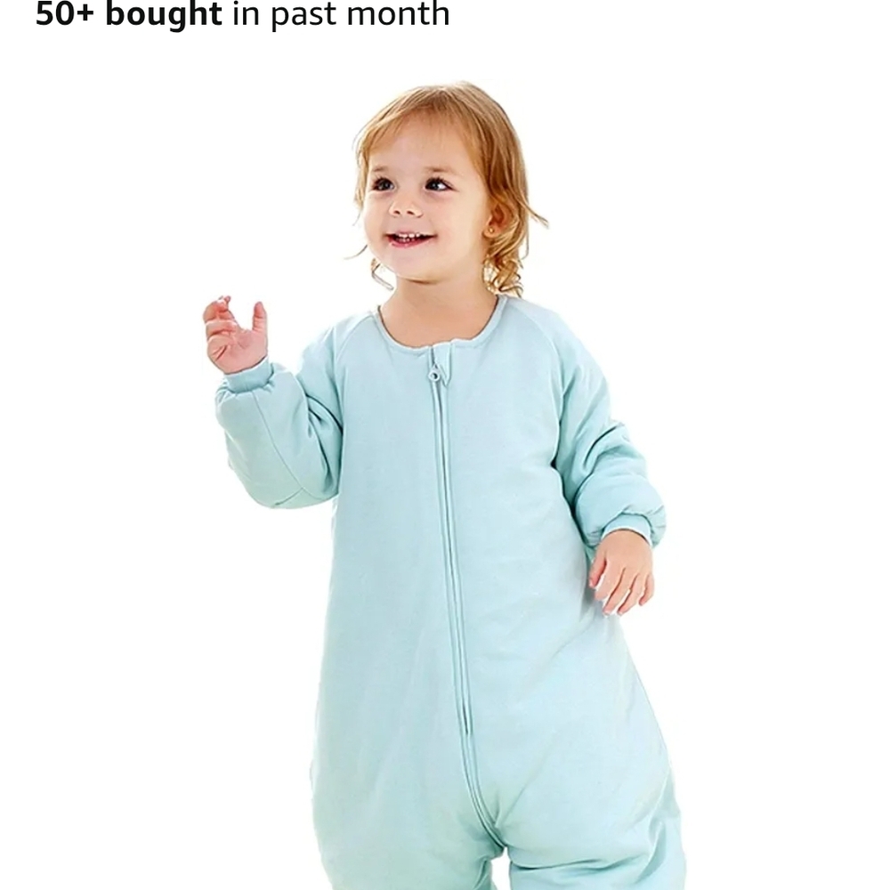RESTCLOUD Baby Sleep Bag with Feet Winter, Wearable Blanket with Legs